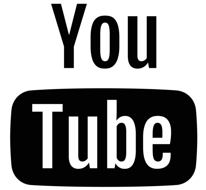 17552415 youtube logotyp svart och vit youtube svart ikon youtube logotyp gratis vector