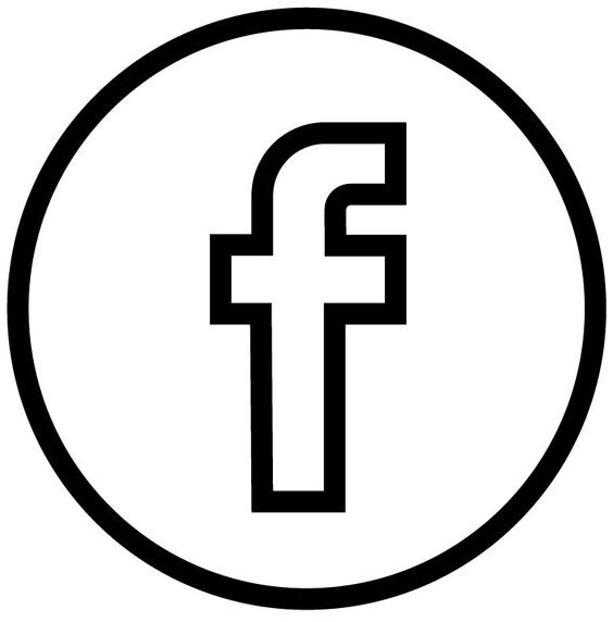 facebook vector logo black outline